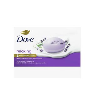 Dove Relaxing Moisturizing Cream Beauty Bar Soap with Lavender Oil & Chamomile